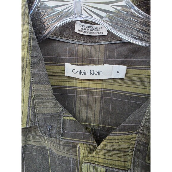 Calvin Klein Jeans Mens Long Sleeve Shirt M Striped Multicolor - Picture 2 of 10